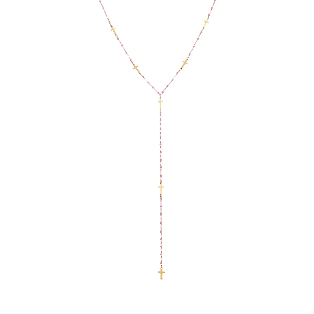 Wholesale Women's Stainless Steel Electroplated Jewelry Necklace With Letter Number Text Shapes - Image 5