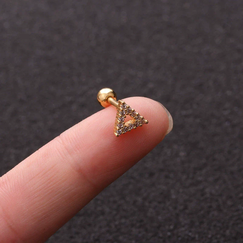 Wholesale Women's Stainless Steel Flower Zircon Inlaid Earrings - Image 4