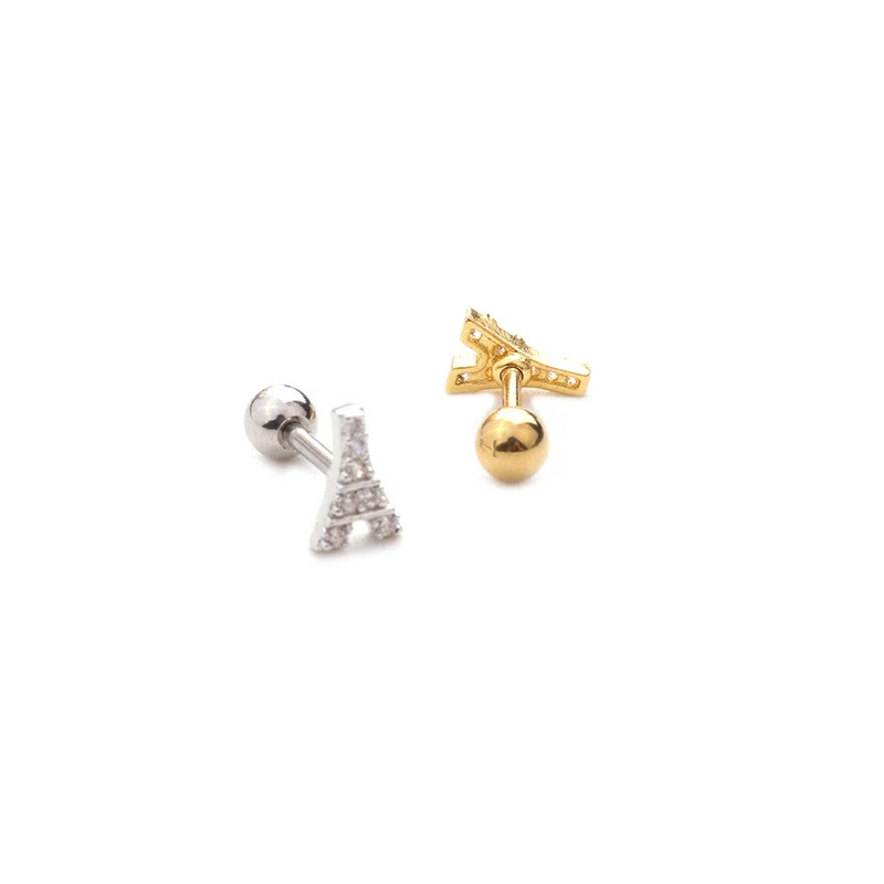 Wholesale Women's Stainless Steel Flower Zircon Inlaid Earrings - Image 5
