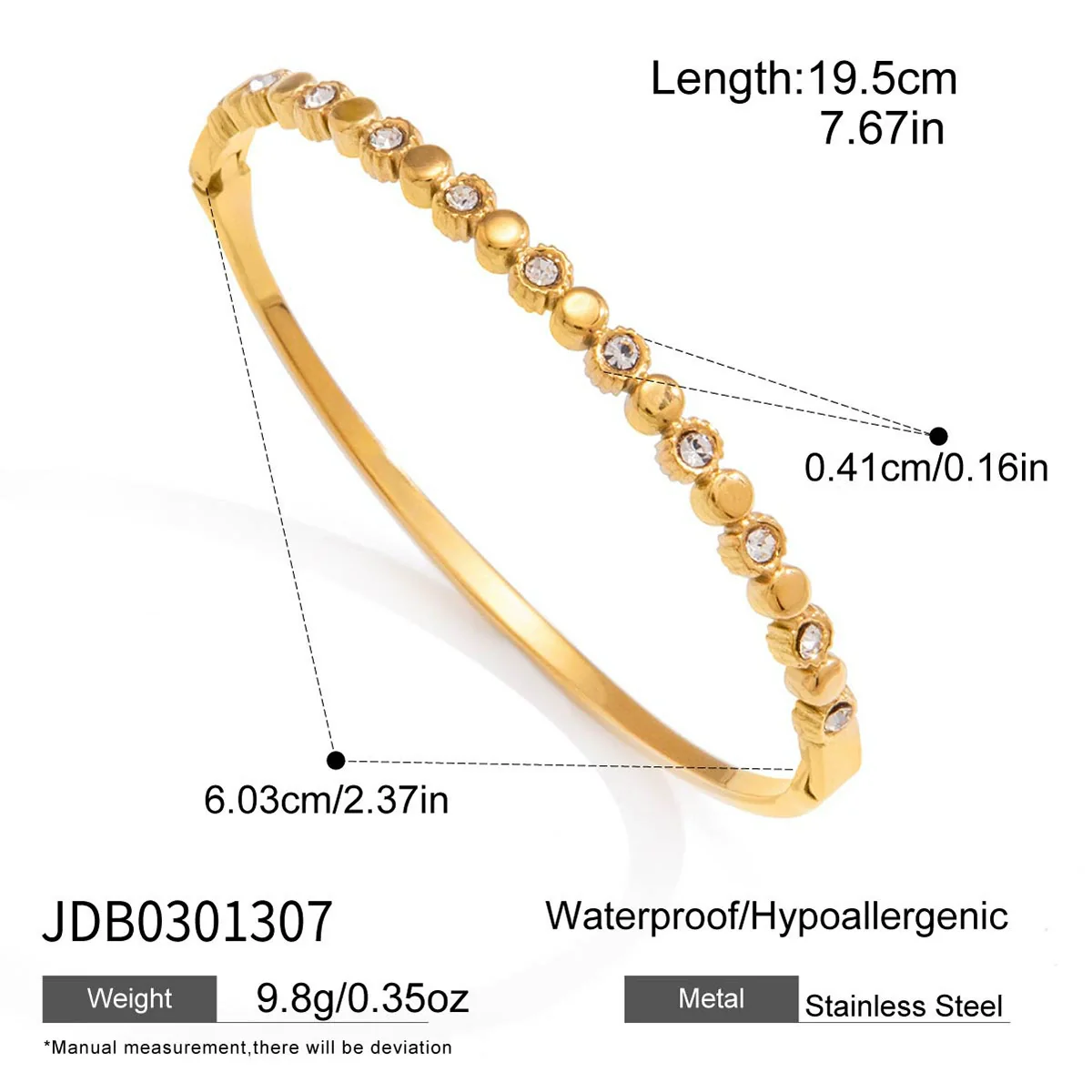 Wholesale Women's Stainless Steel Geometric Electroplated Bracelet Highend Jewelry - Image 10