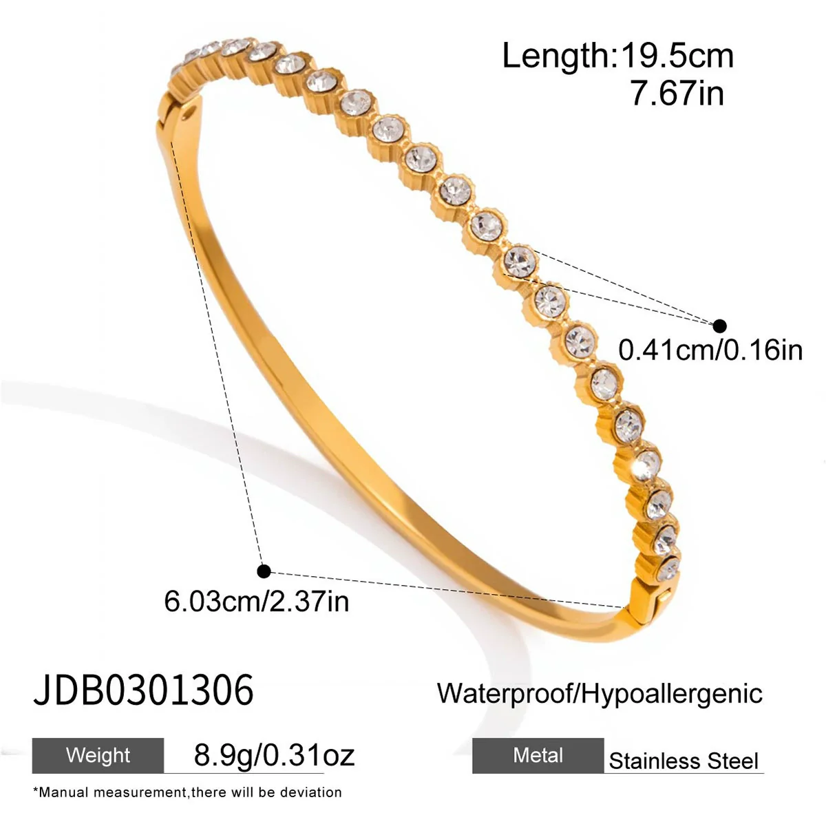 Wholesale Women's Stainless Steel Geometric Electroplated Bracelet Highend Jewelry - Image 11