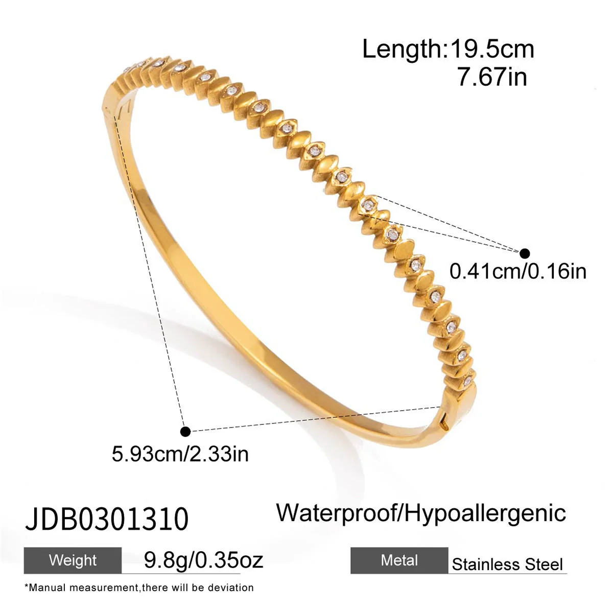 Wholesale Women's Stainless Steel Geometric Electroplated Bracelet Highend Jewelry - Image 13