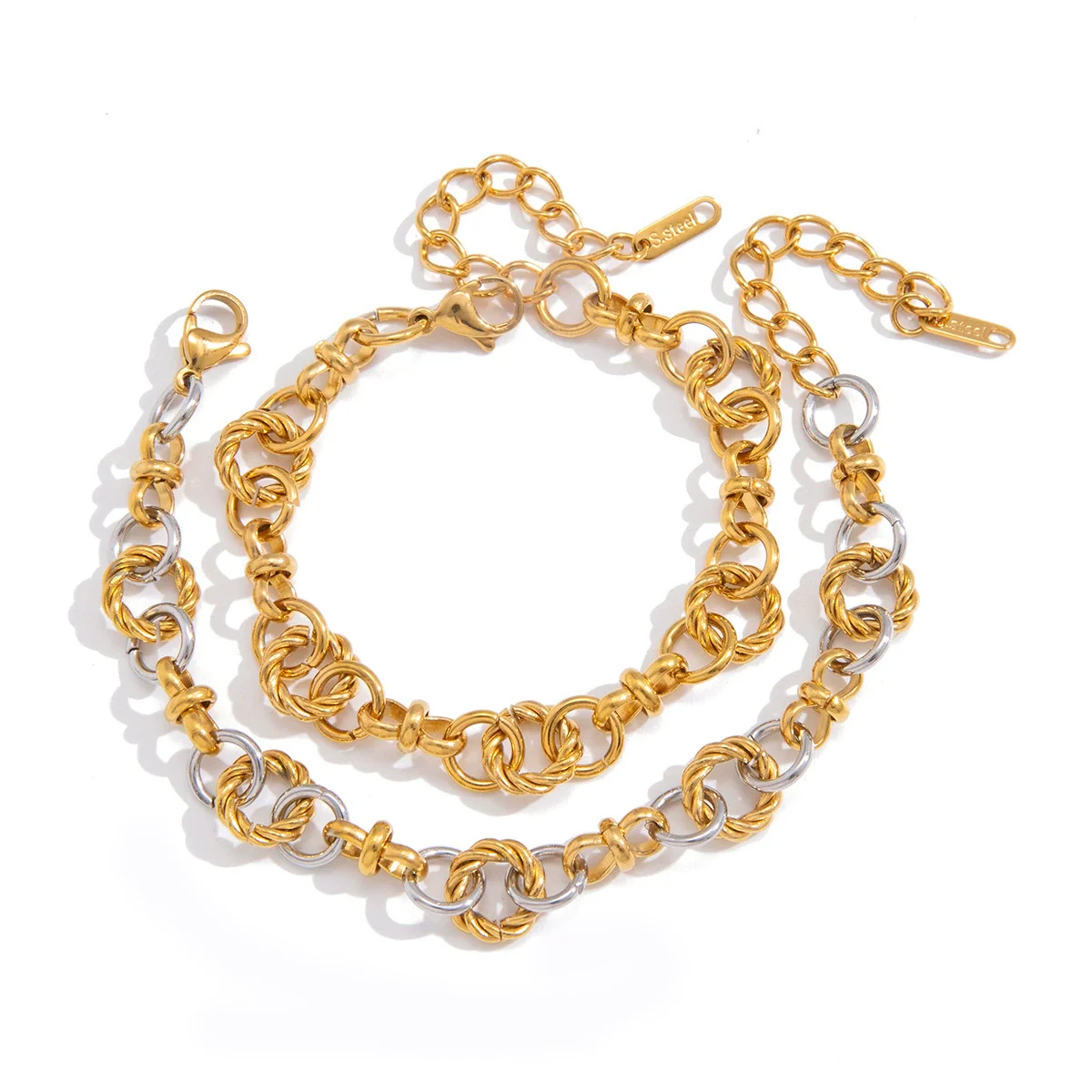Wholesale Women's Stainless Steel Geometric Electroplated Bracelet Highend Jewelry - Image 5