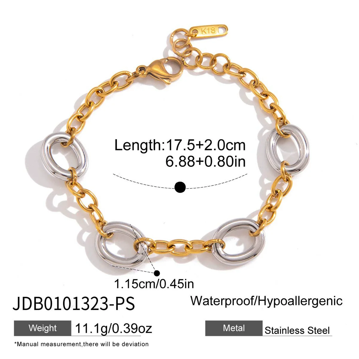 Wholesale Women's Stainless Steel Geometric Electroplated Bracelet Highend Jewelry - Image 9