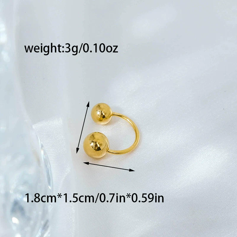 Wholesale Women's Stainless Steel Geometric Hollow Water Drop Clipon Ear Cuffs Without Piercing Electroplated - Image 7