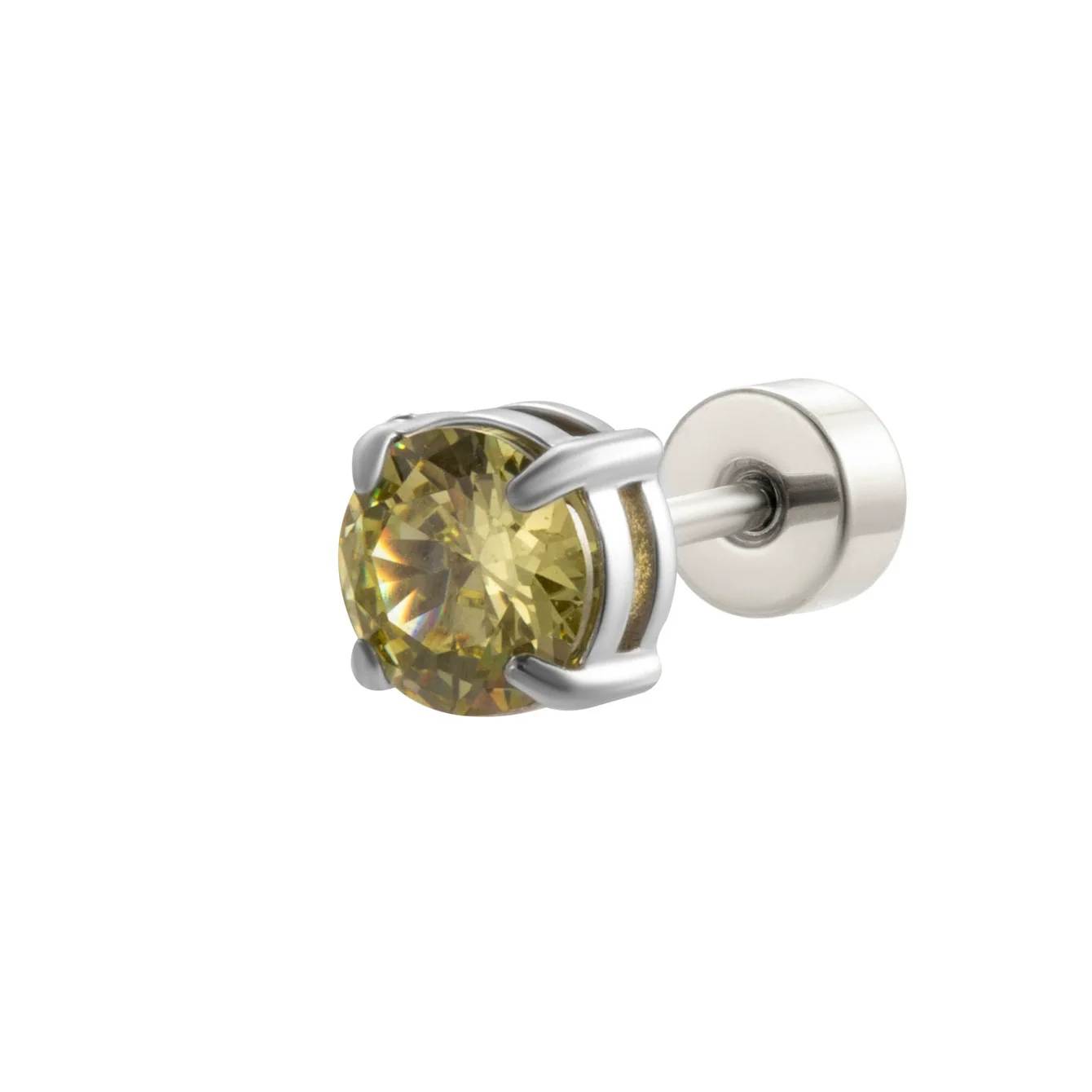 Wholesale Women's Stainless Steel Geometric Zircon Electroplated Round Ear Bone Nail Jewelry - Image 11
