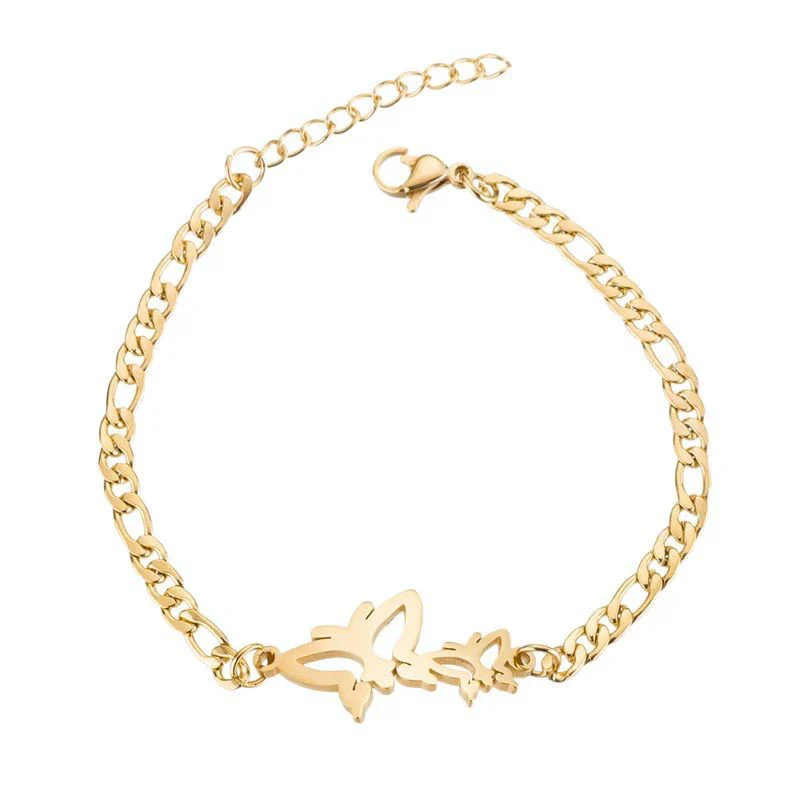 Wholesale Women's Stainless Steel Insect Butterfly Mori Animal Style Electroplated Bracelet - Image 5