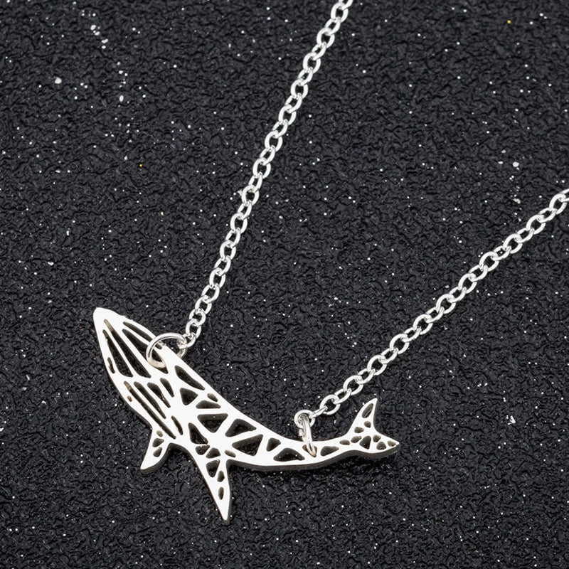Wholesale Women's Stainless Steel Ochain Necklace With Simple Style And Marine Animal Pattern