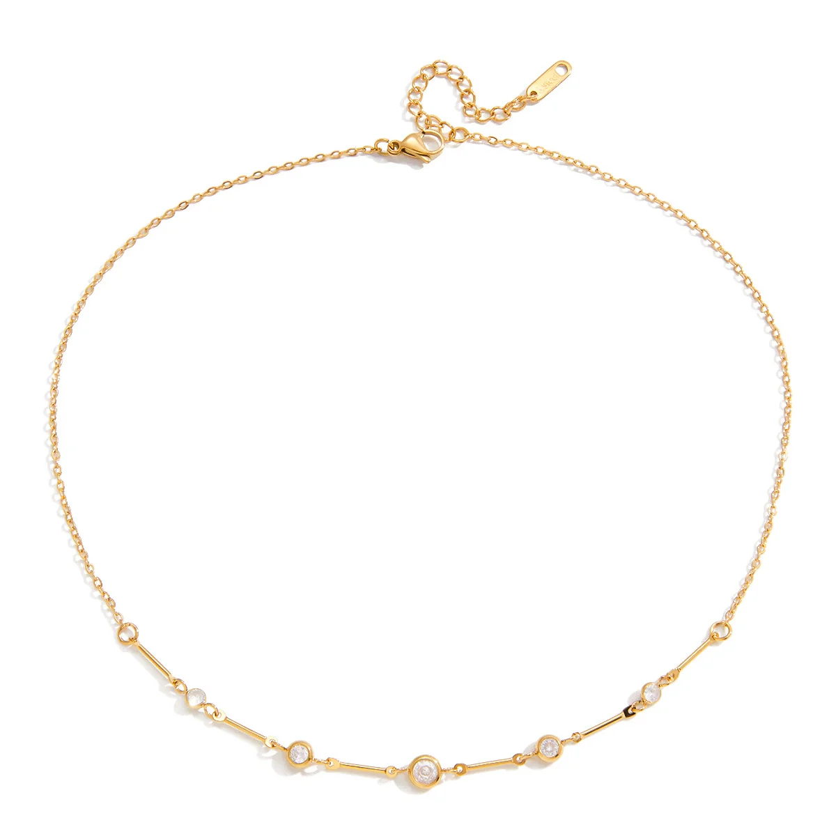 Wholesale Women's Stainless Steel Round Beads Necklace With Electroplating Design Classic Fashion - Image 5