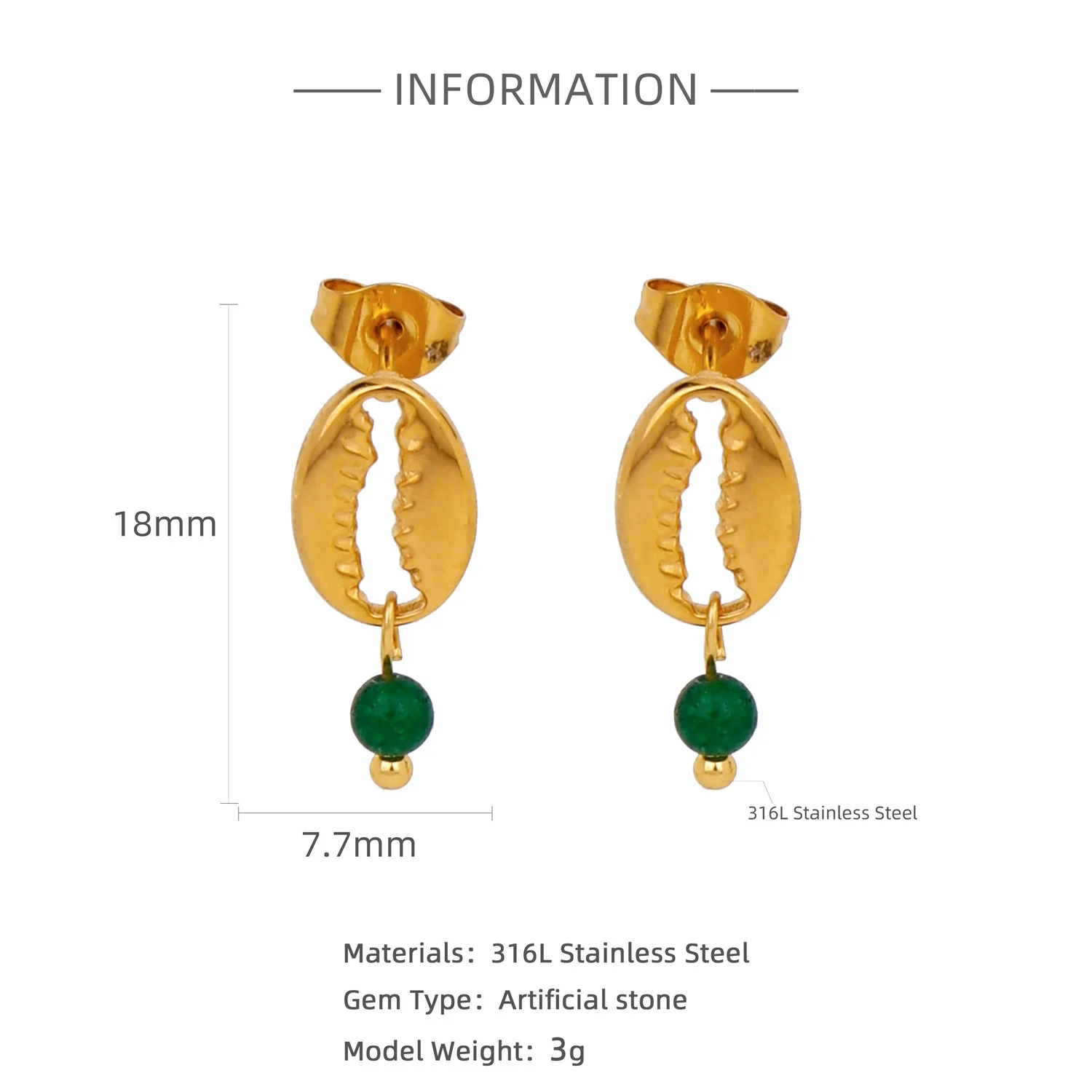Wholesale Women's Stainless Steel Twisted Hollow Doublering Earrings With Flower And Geometric Patterns And Electroplating Treatment - Image 11