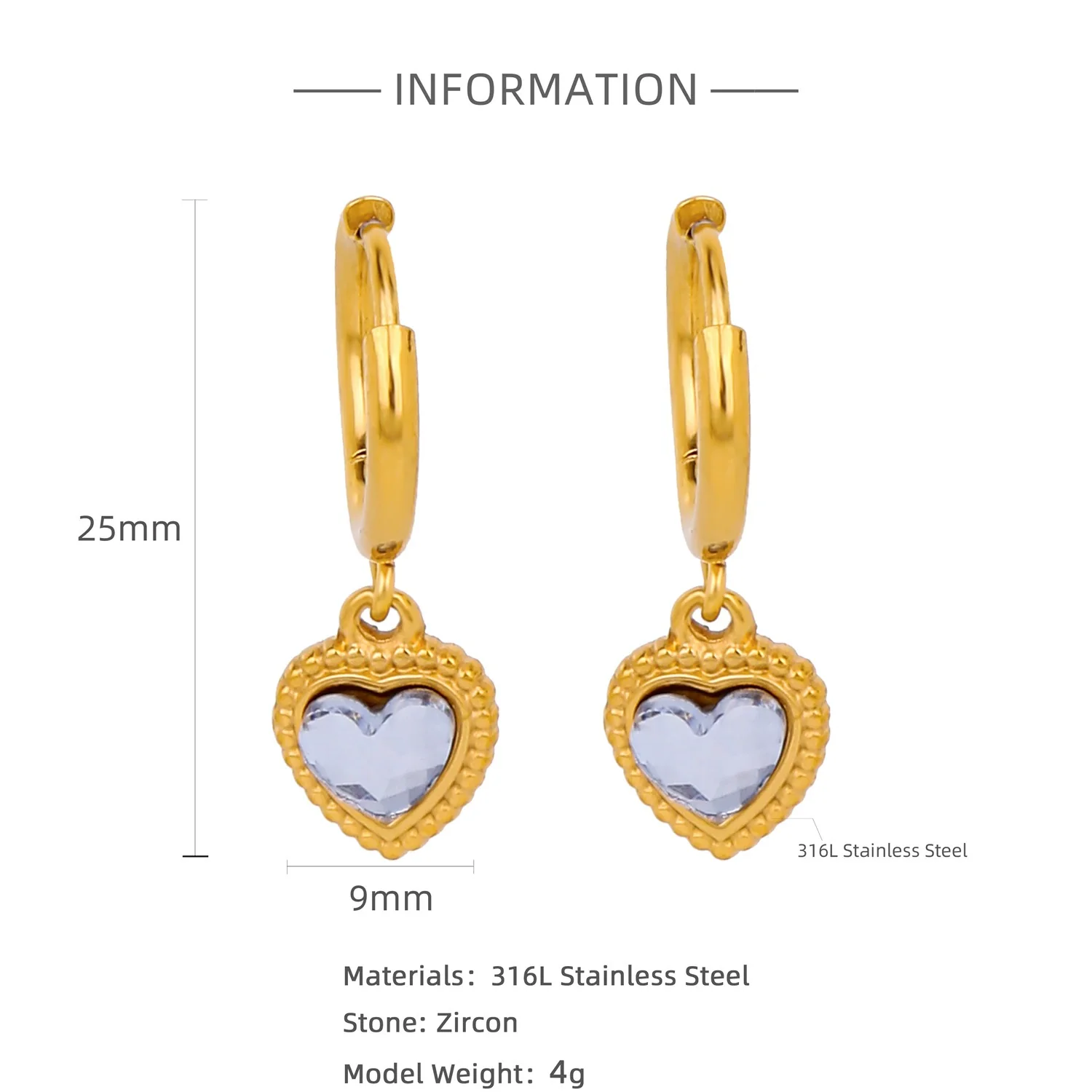 Wholesale Women's Stainless Steel Twisted Hollow Doublering Earrings With Flower And Geometric Patterns And Electroplating Treatment - Image 21