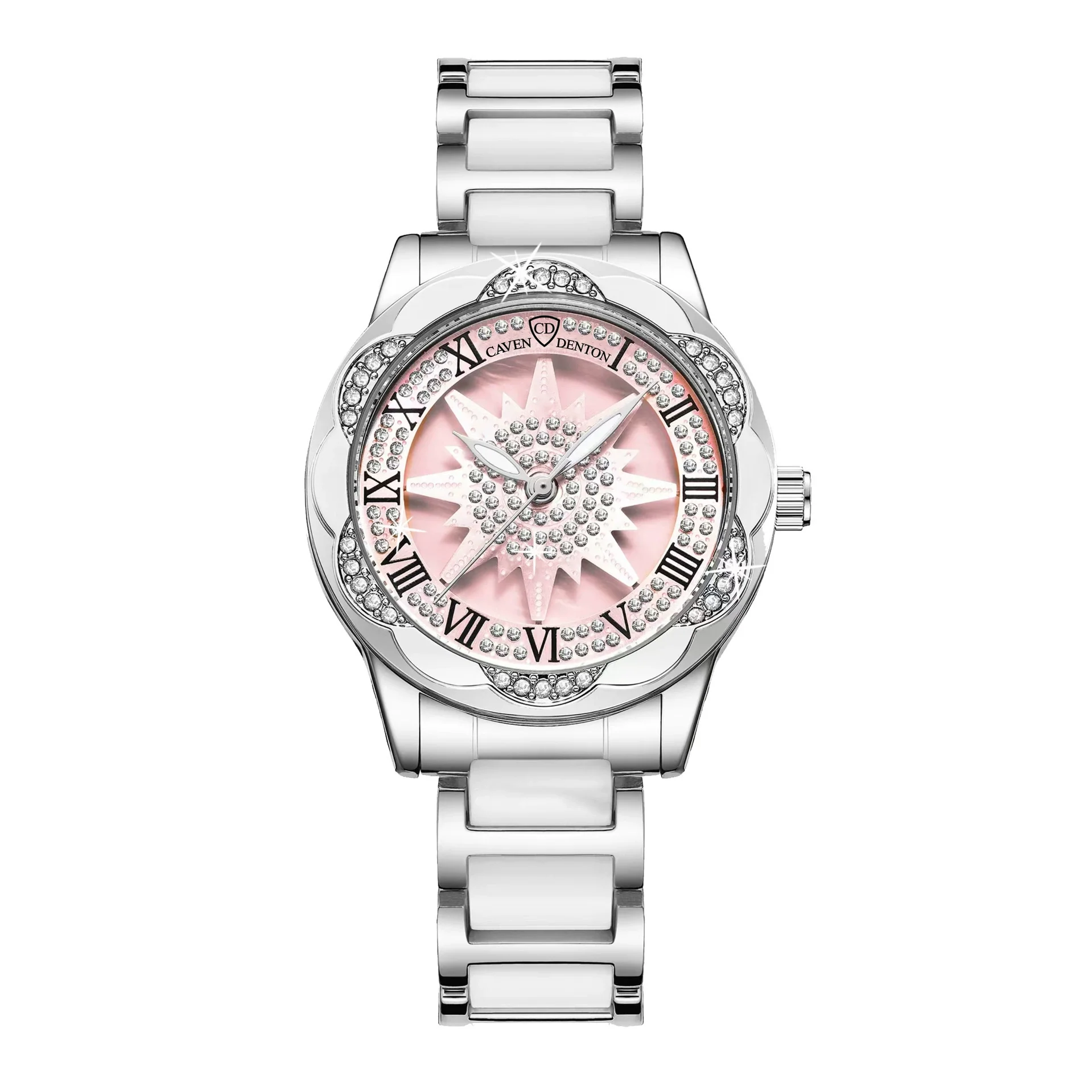 Wholesale Women's Sunflower Ceramic Quartz Watch With Alloy Strap Stainless Steel Buckle Mineral Reinforced Glass Mirror Round Dial And Spiral Crown - Image 5