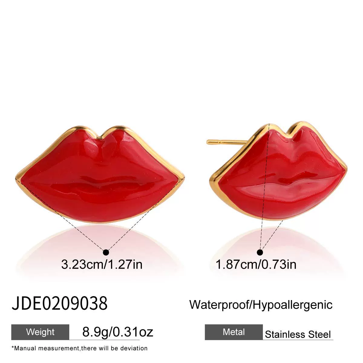 Wholesale Women's Sweet And Cool Style Geometric Stainless Steel Electroplated Earrings - Image 6