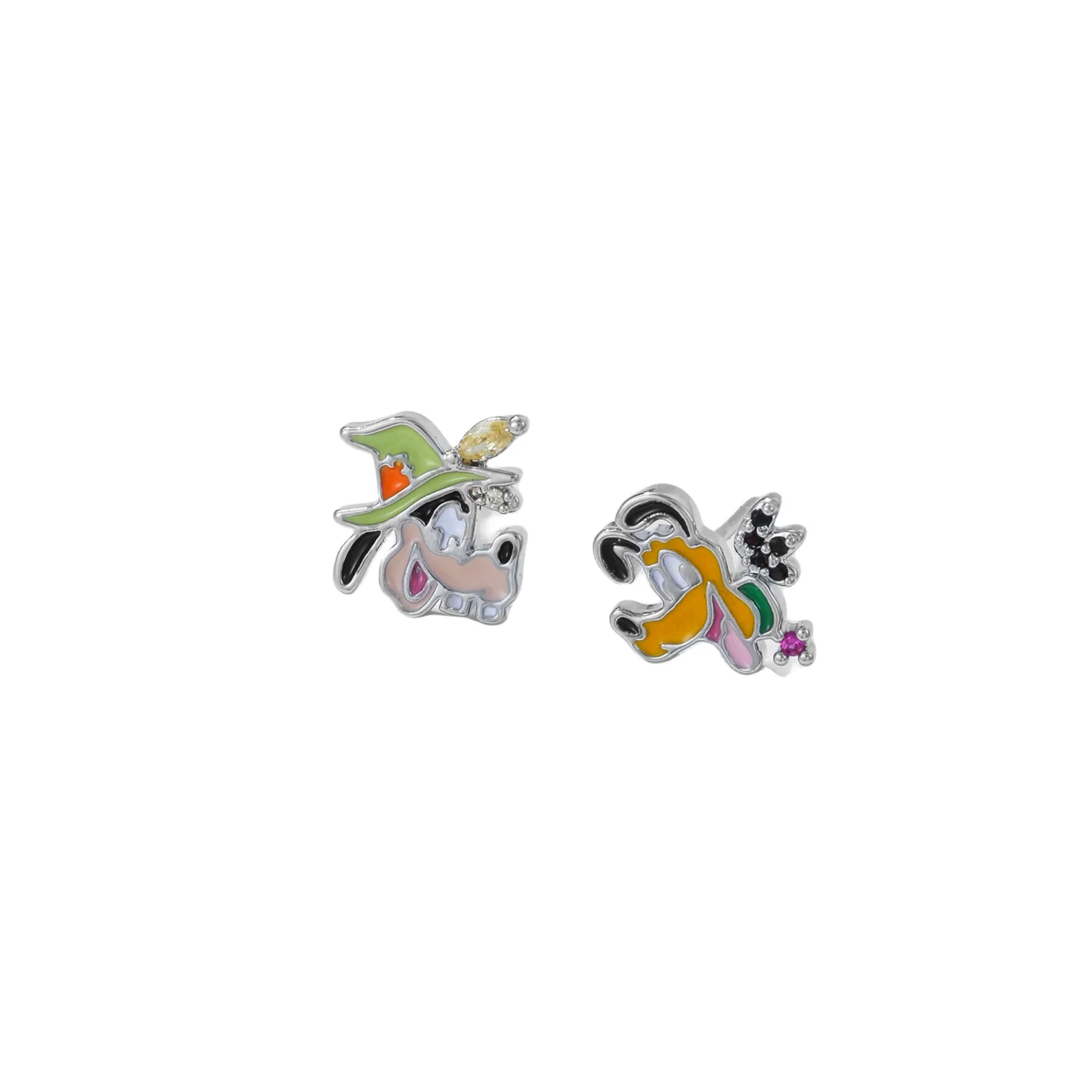 Wholesale Women's Sweet Cartoon Animal Copper Earrings With Oil Dropping Design - Image 6