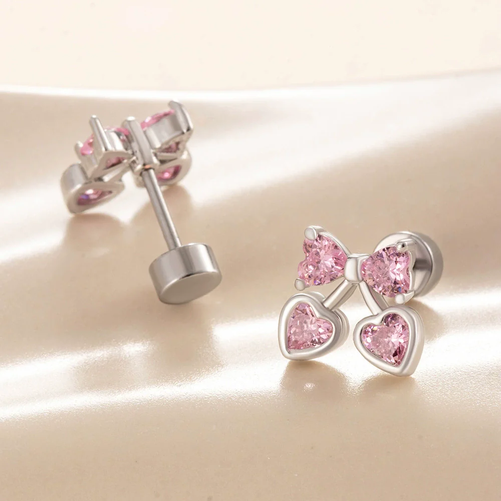 Wholesale Women's Sweet Fruit Style Titanium Steel Electroplated Ear Nail - Image 5