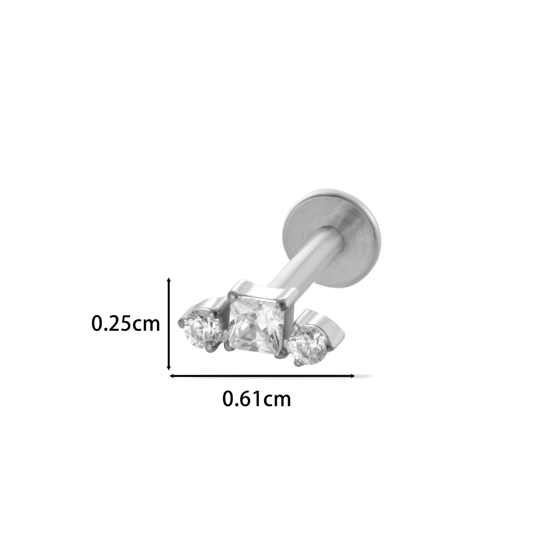 Wholesale Women's Titanium Alloy Ear Nail And Lip Nail Rod With Butterfly Star Moon And Flower Pattern Electroplating - Image 13