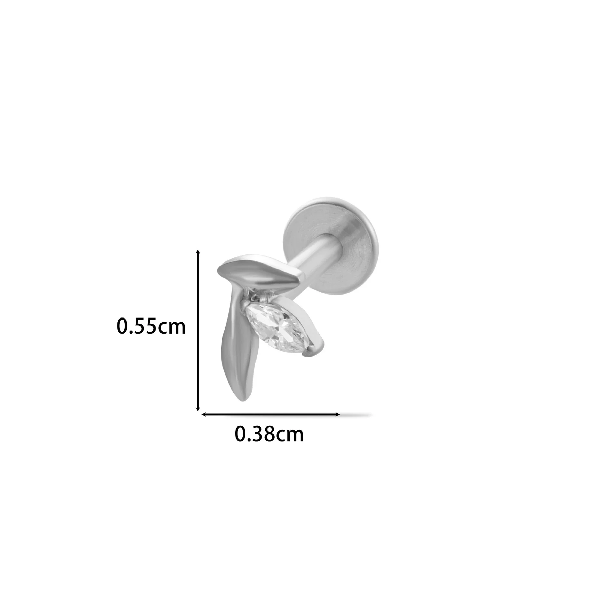 Wholesale Women's Titanium Alloy Ear Nail And Lip Nail Rod With Butterfly Star Moon And Flower Pattern Electroplating - Image 15