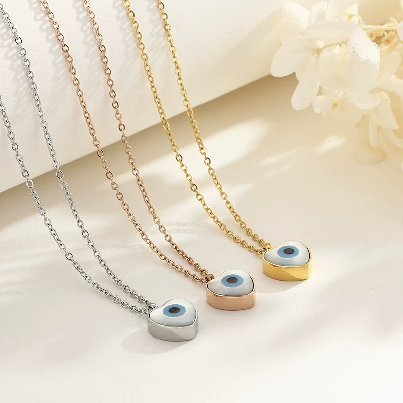 Wholesale Women's Titanium Steel 18K Real Gold Plated Jewelry Devil's Eye Animals Zodiac Pendant Necklace - Image 3
