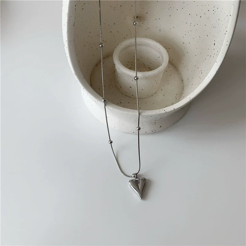 Wholesale Women's Titanium Steel And Alloy Simple Geometric Handmade Pendant Necklace With Ball Chain - Image 6
