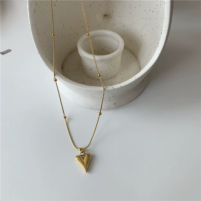 Wholesale Women's Titanium Steel And Alloy Simple Geometric Handmade Pendant Necklace With Ball Chain - Image 7