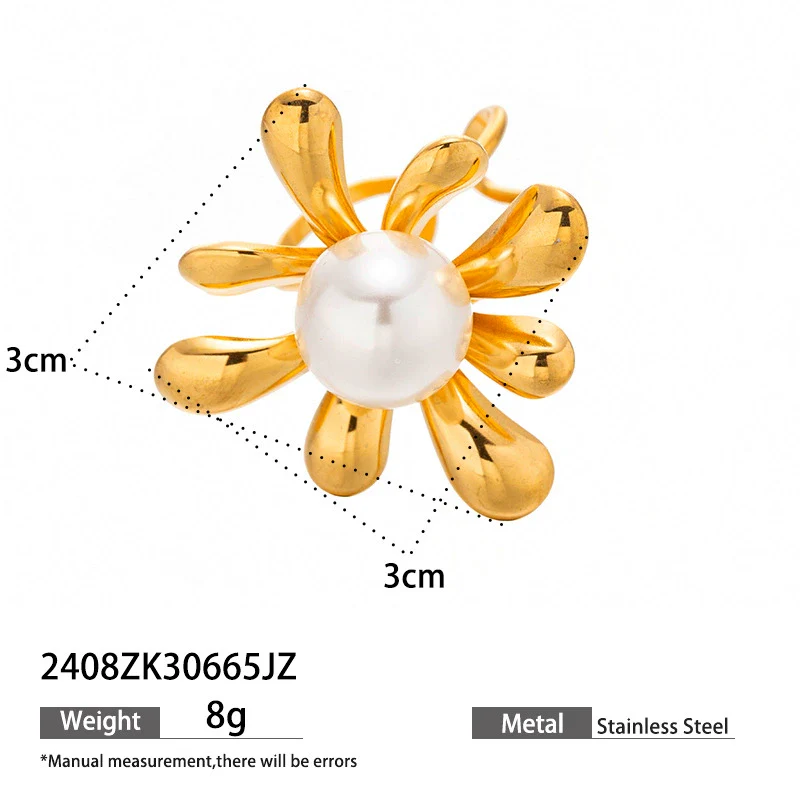 Wholesale Women's Titanium Steel Cartoon Character Electroplated Open Ring - Image 11
