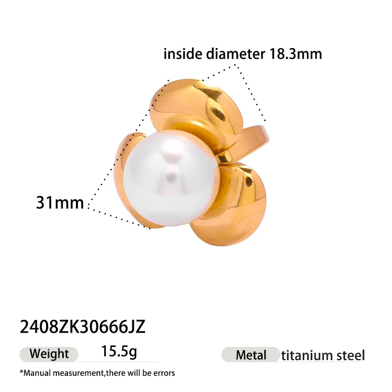 Wholesale Women's Titanium Steel Cartoon Character Electroplated Open Ring - Image 12