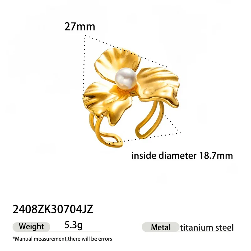 Wholesale Women's Titanium Steel Cartoon Character Electroplated Open Ring - Image 13