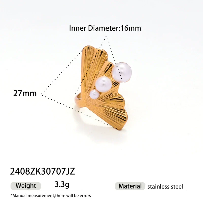 Wholesale Women's Titanium Steel Cartoon Character Electroplated Open Ring - Image 16