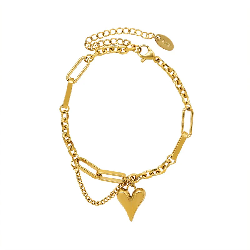 Wholesale Women's 316L Stainless Steel Heart Shape Jewelry With Love Water Drops Bell Pattern And Electroplating - Image 4