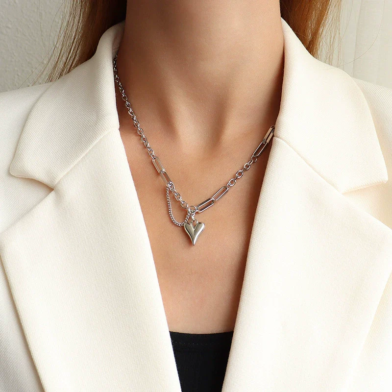 Wholesale Women's 316L Stainless Steel Heart Shape Jewelry With Love Water Drops Bell Pattern And Electroplating - Image 8