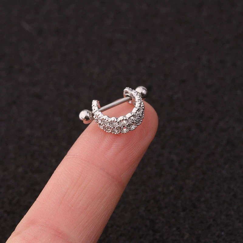 Wholesale Women's Ushaped Stainless Steel Zirconinlaid Ear Clip Jewelry - Image 6