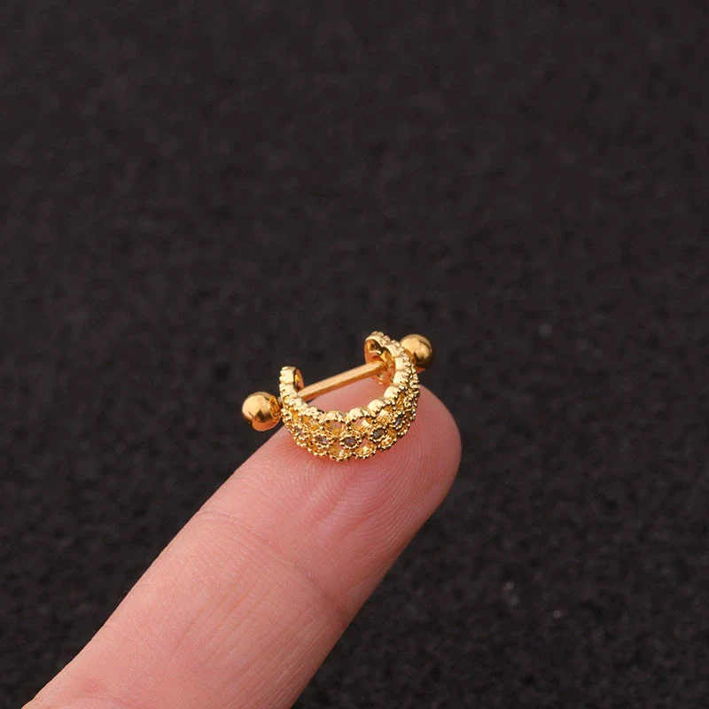 Wholesale Women's Ushaped Stainless Steel Zirconinlaid Ear Clip Jewelry - Image 7