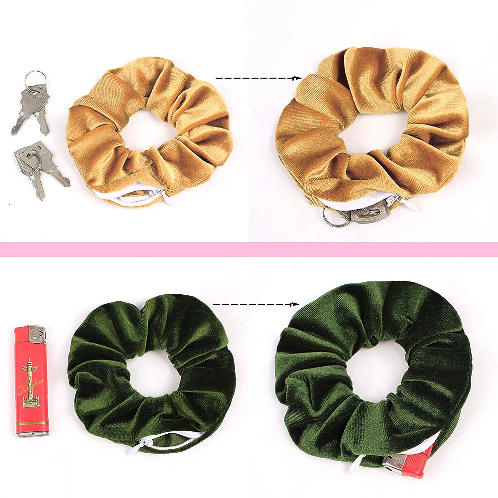 Wholesale Women's Velvet Cloth Purely Handmade Pig Intestine Hair Ring - Image 2
