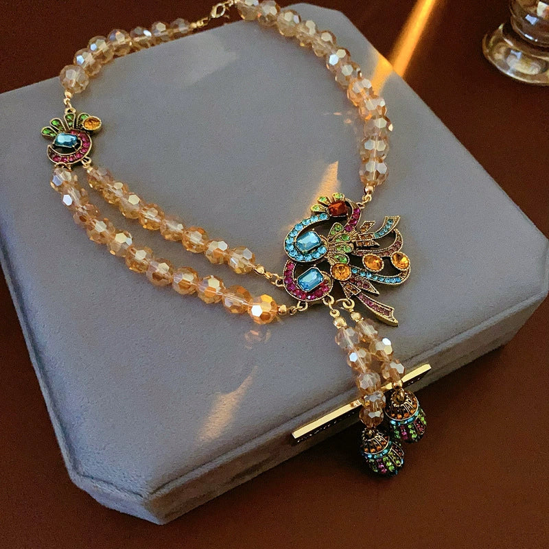 Wholesale Women's Vintage Alloy Geometric Drop Necklace With Electroplating And String Of Pearls Chain - Image 12