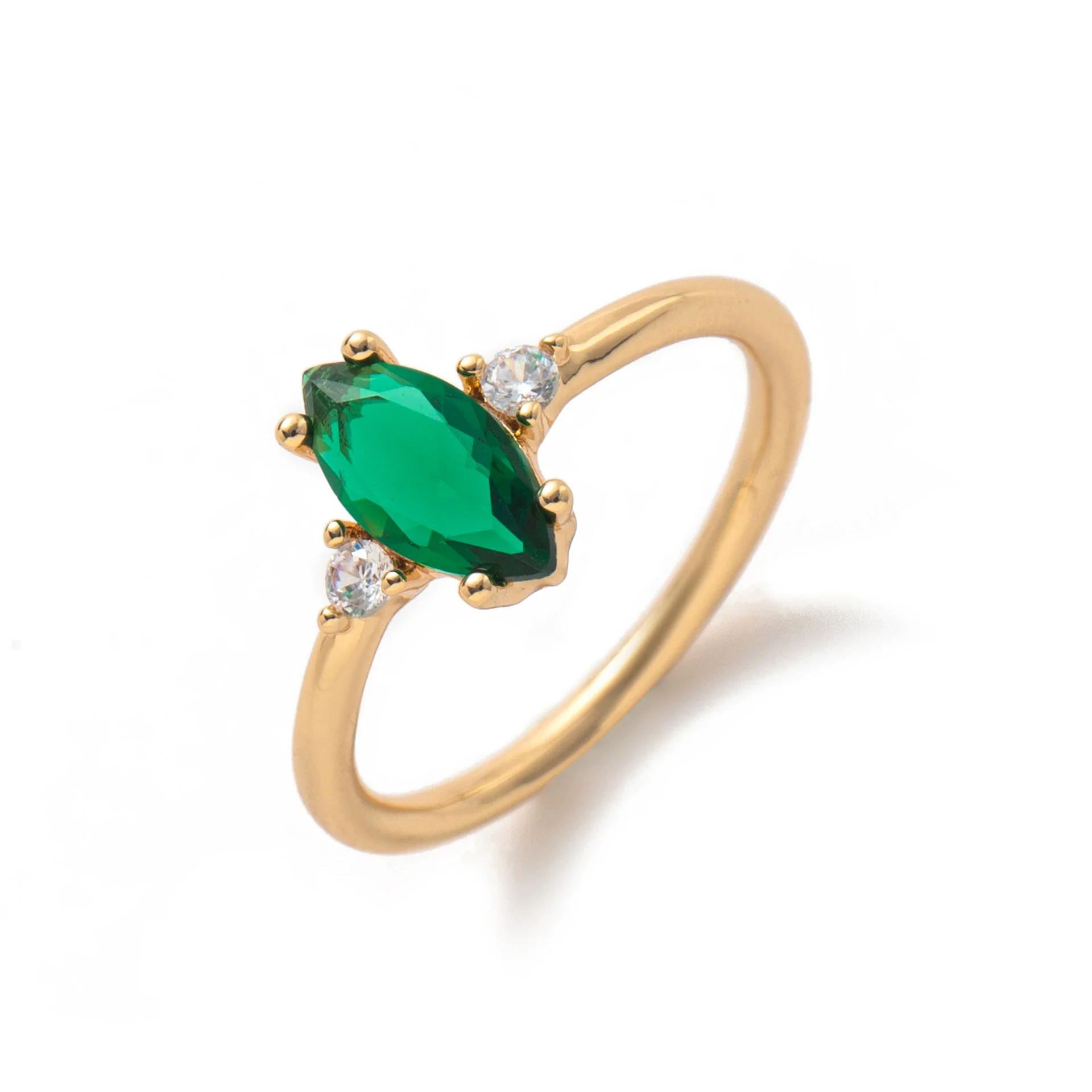 Wholesale Women's Vintage Geometric Copper December Birthstone Ring With 18K Real Gold Vacuum Electroplating - Image 10