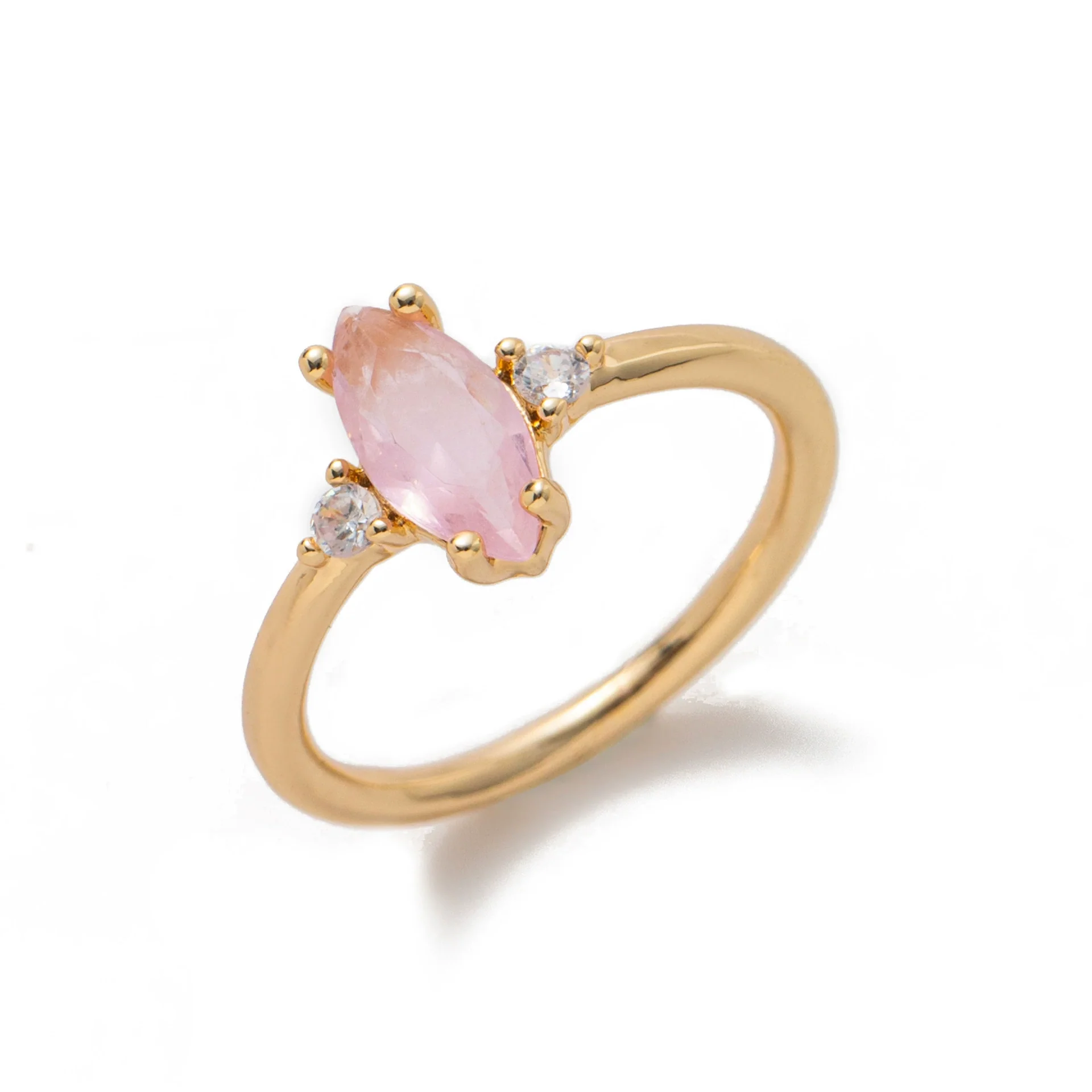Wholesale Women's Vintage Geometric Copper December Birthstone Ring With 18K Real Gold Vacuum Electroplating - Image 15