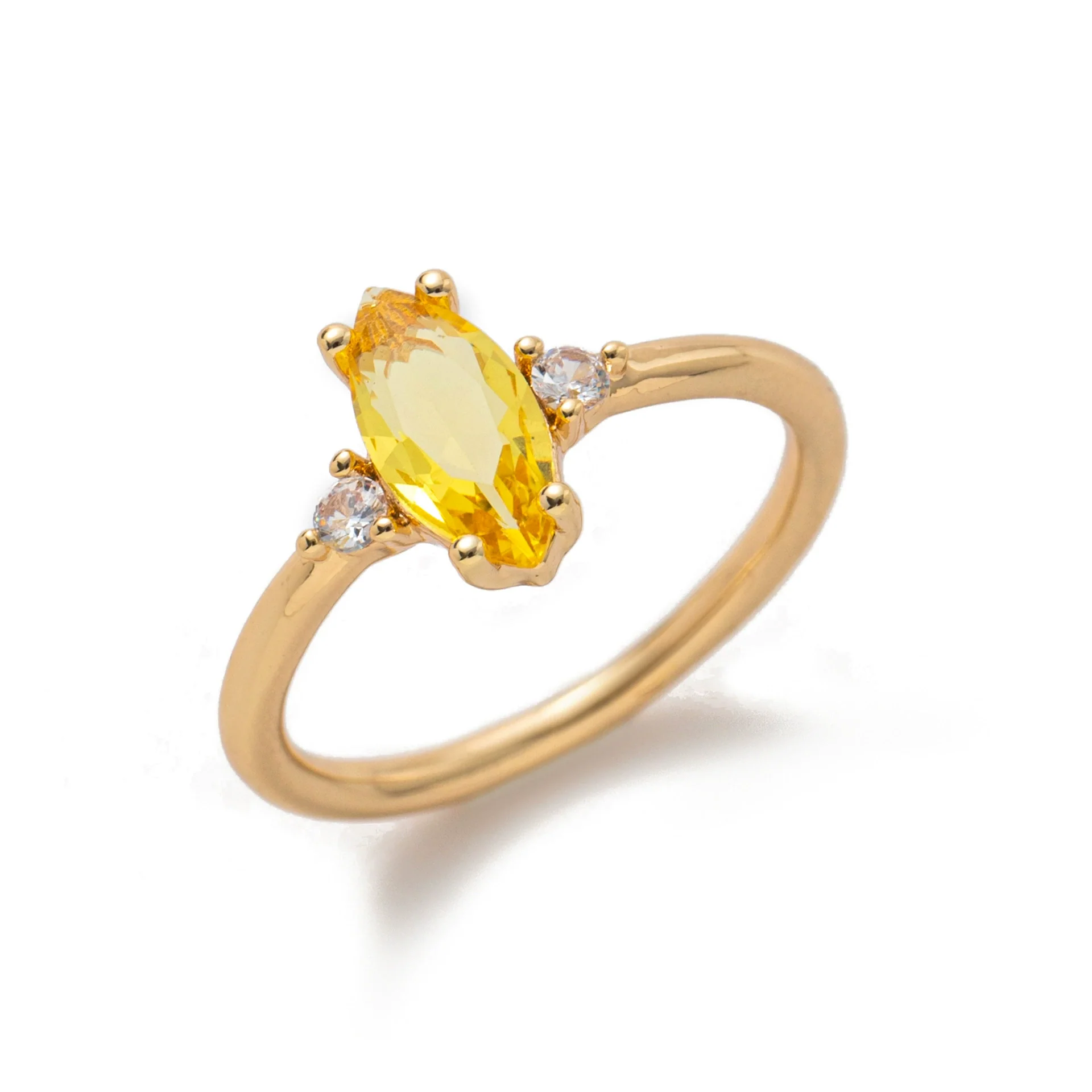 Wholesale Women's Vintage Geometric Copper December Birthstone Ring With 18K Real Gold Vacuum Electroplating - Image 16