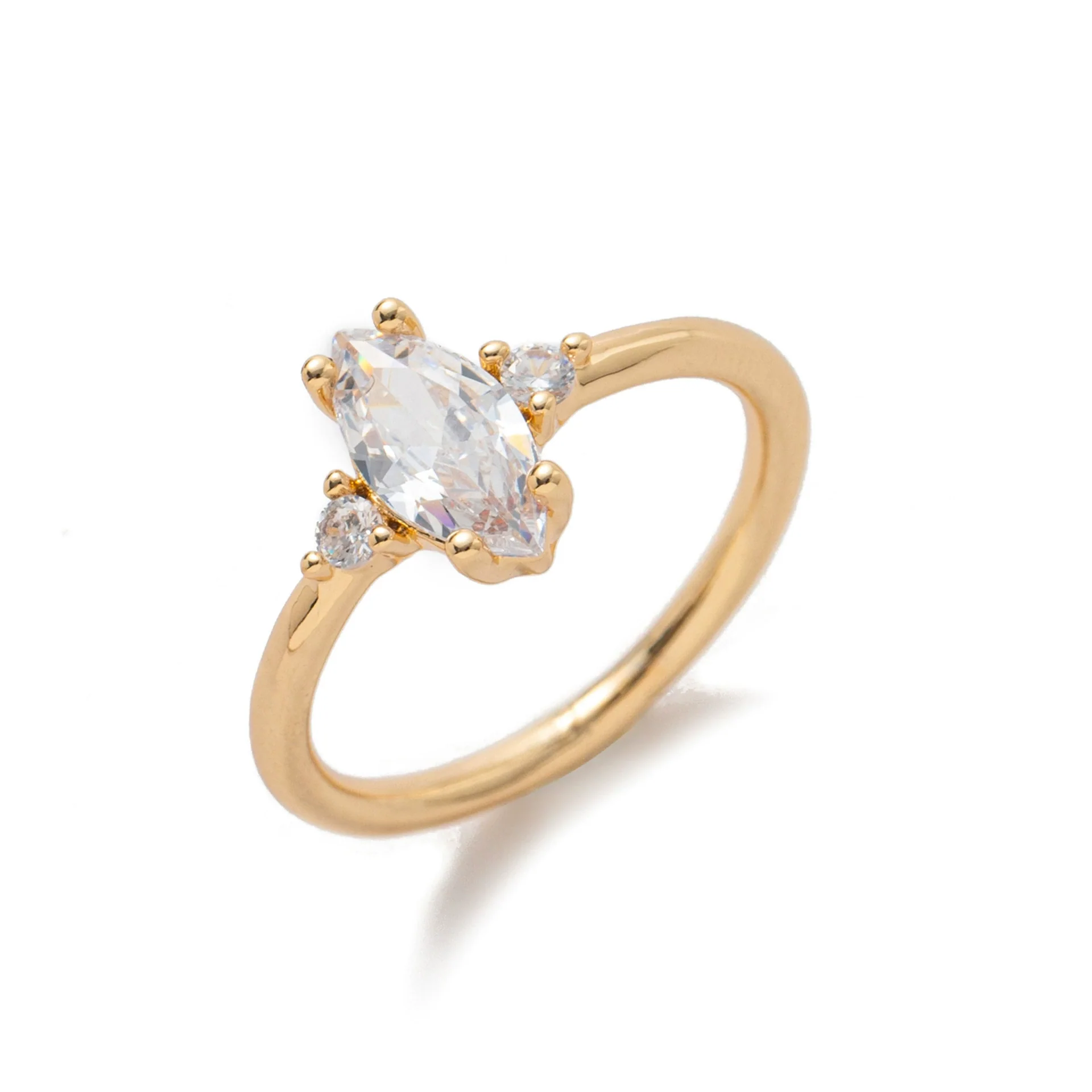 Wholesale Women's Vintage Geometric Copper December Birthstone Ring With 18K Real Gold Vacuum Electroplating - Image 9