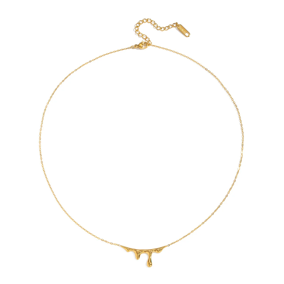 Wholesale Women's Waterdrop Irregular Pendant Necklace With 18K Real Gold Pvd Vacuum Plating In Casual Style - Image 5