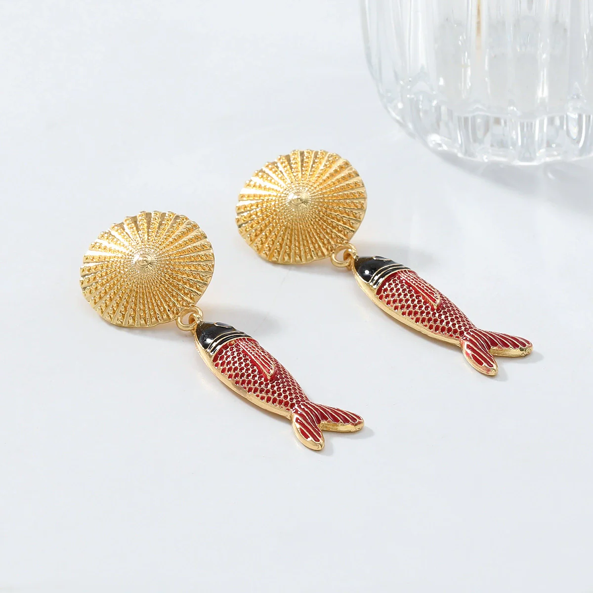 Wholesale Women's Zinc Alloy Animal Zodiac Style Electroplated Pendant Earrings - Image 2