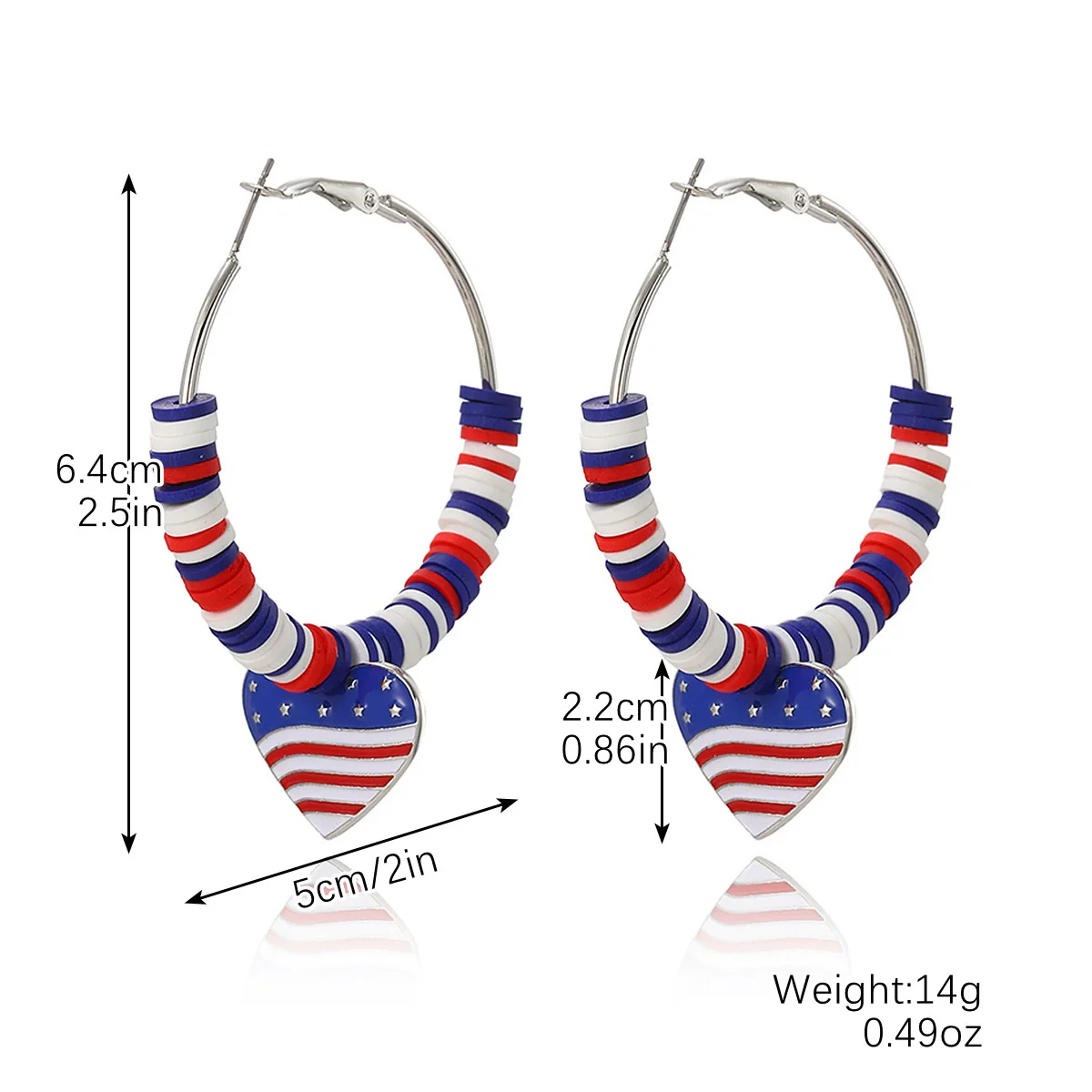 Wholesale Women's Zinc Alloy Earrings With Love Heart Star And Geometric Patterns Electroplated - Image 6