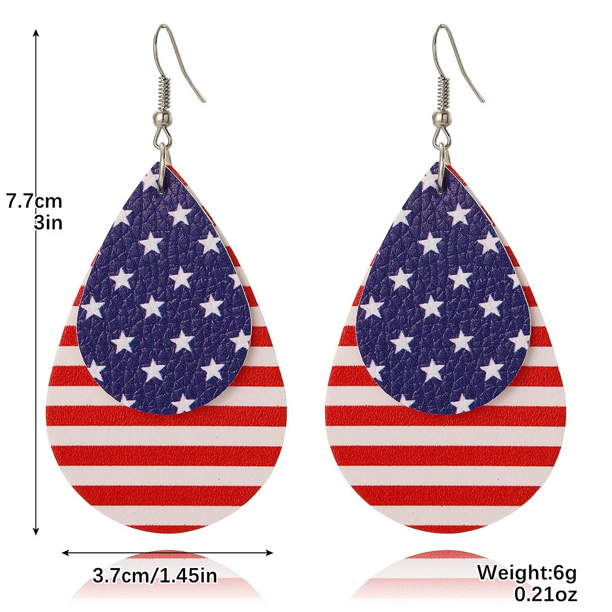 Wholesale Women's Zinc Alloy Earrings With Love Heart Star And Geometric Patterns Electroplated - Image 7