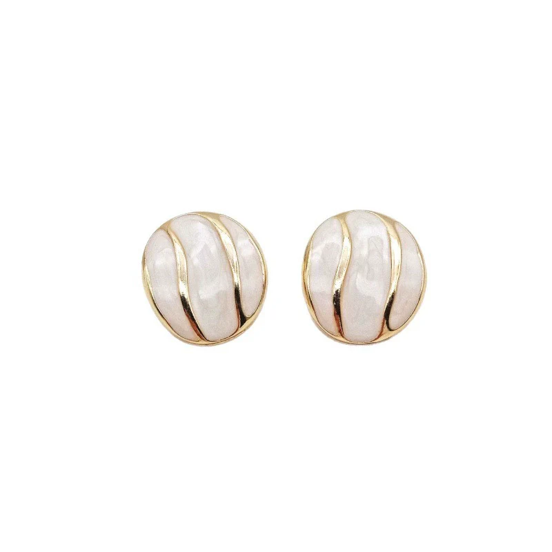 Wholesale Women's Zinc Alloy Geometric Irregular Round Glaze Electroplating Earrings - Image 5