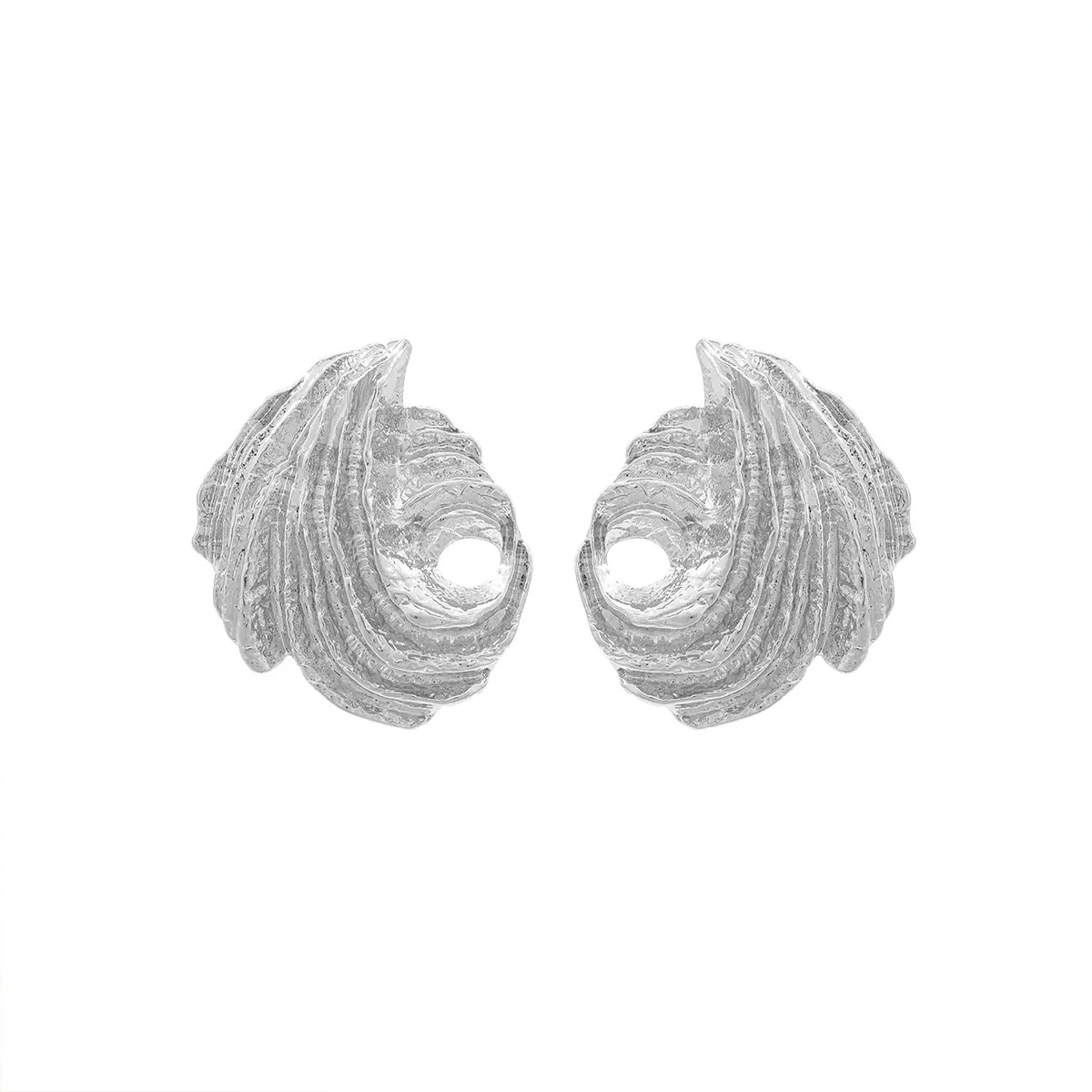 Wholesale Women's Zinc Alloy Geometric Screwshaped Wings Hollowout Electroplated Earrings - Image 5