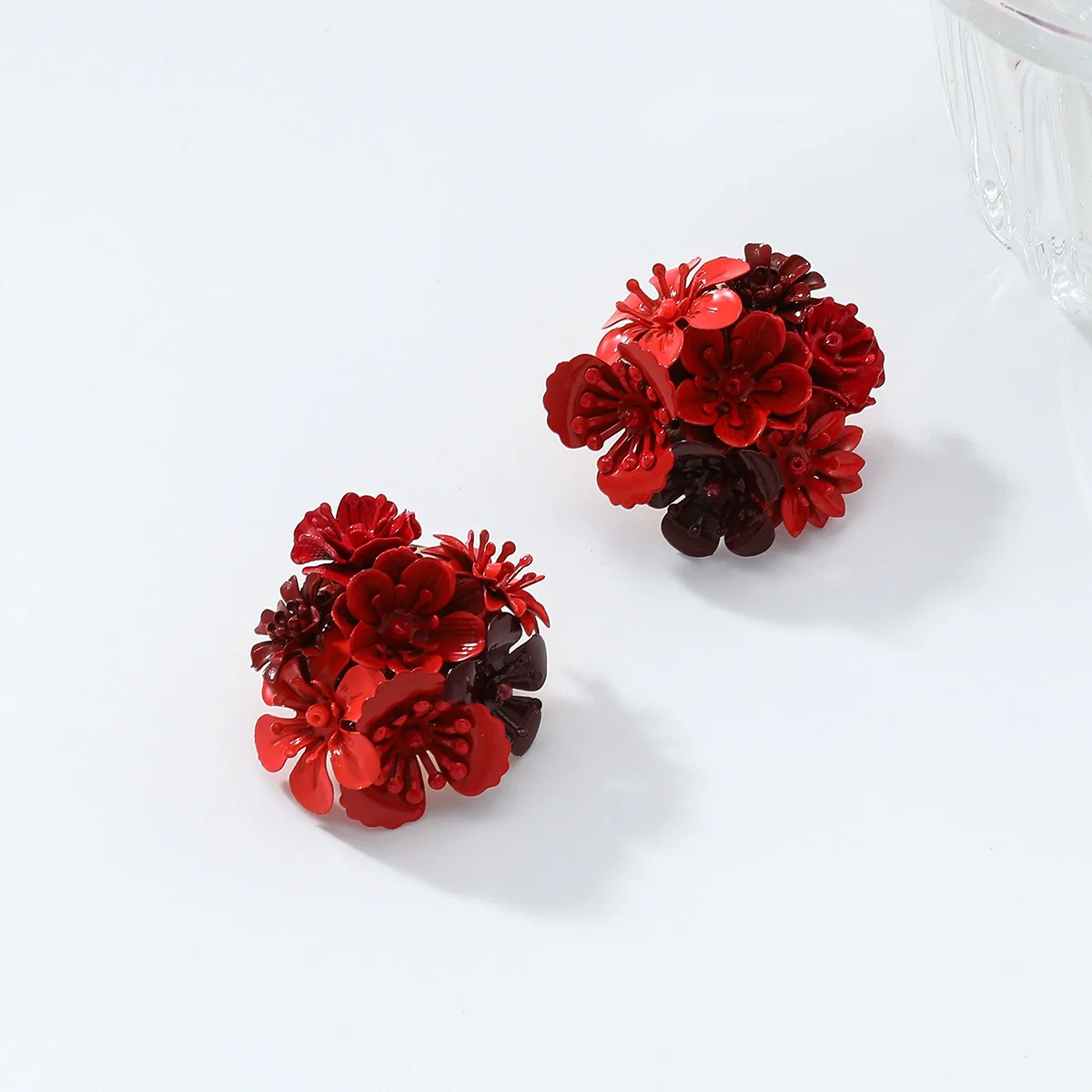 Wholesale Women's Zinc Alloy Handwoven Flower Earrings - Image 2