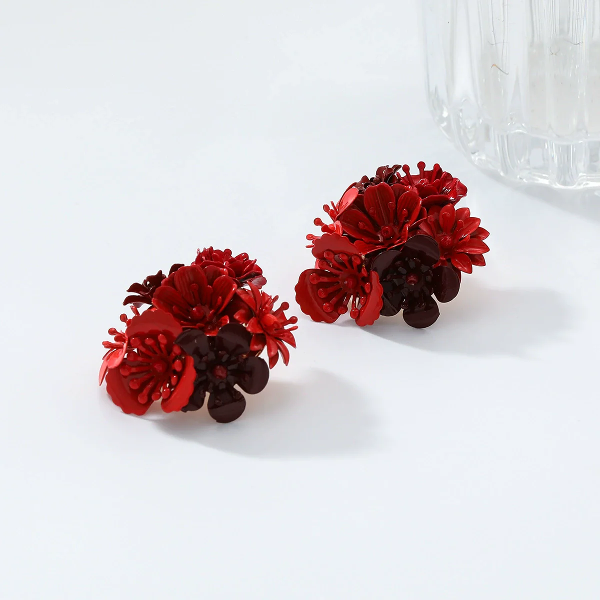 Wholesale Women's Zinc Alloy Handwoven Flower Earrings - Image 3