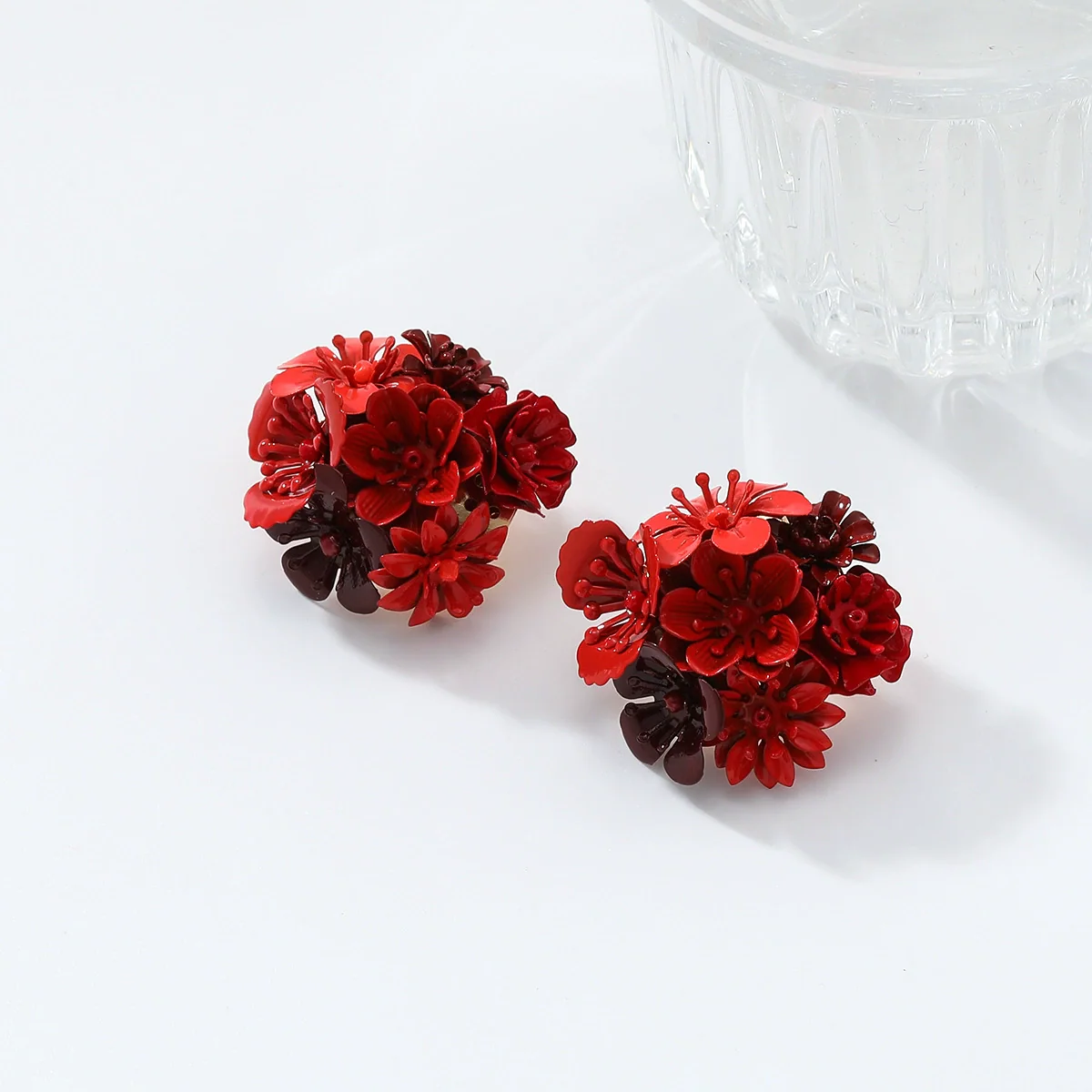 Wholesale Women's Zinc Alloy Handwoven Flower Earrings - Image 4
