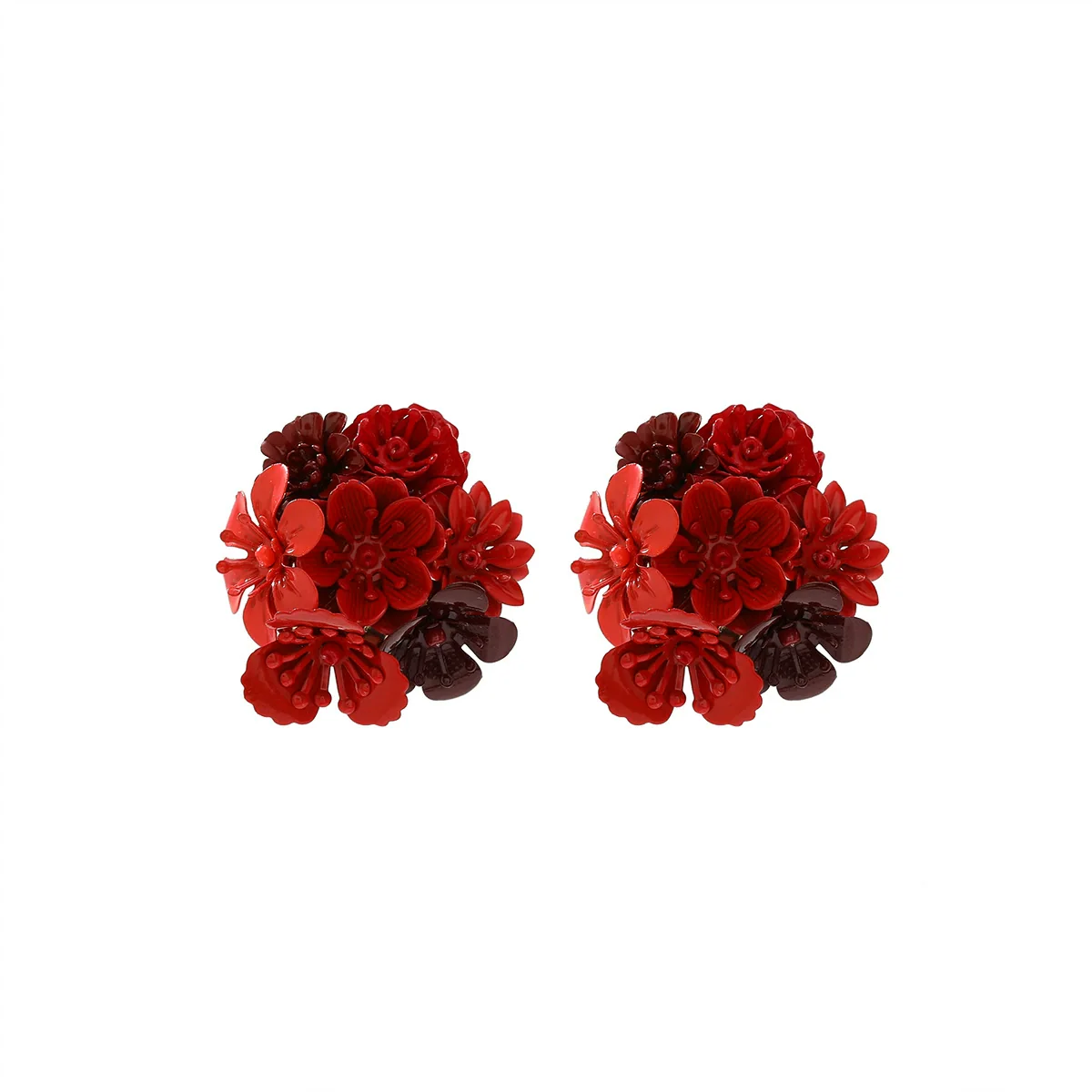 Wholesale Women's Zinc Alloy Handwoven Flower Earrings - Image 5