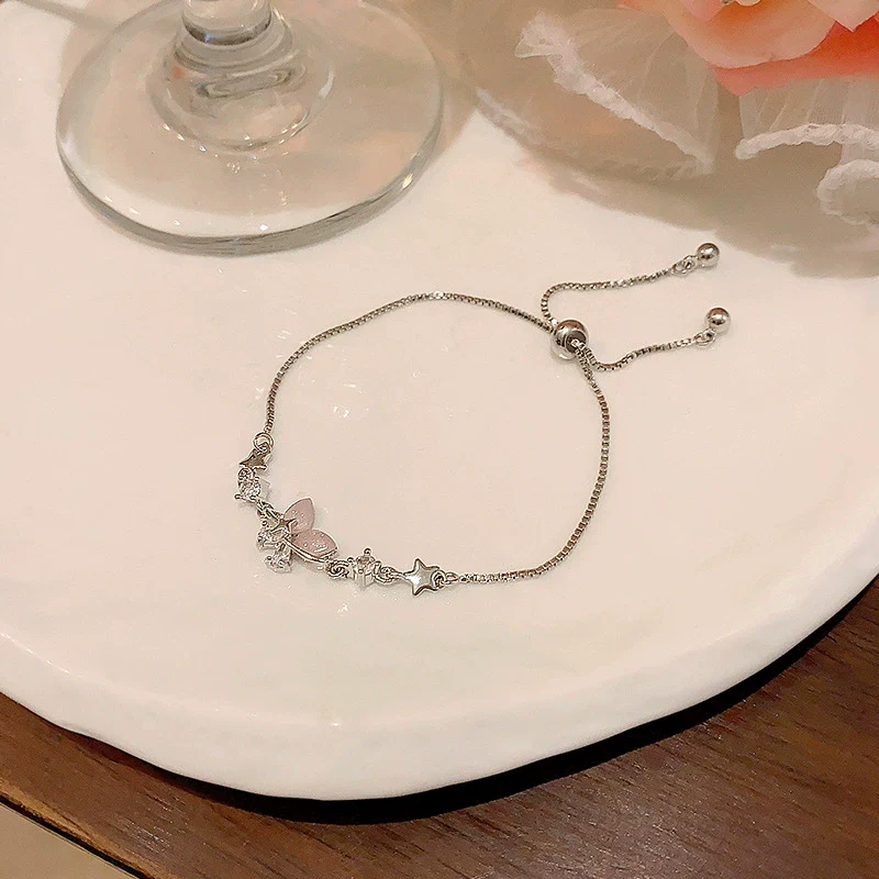 Wholesale Women's Zircon Butterfly Copper Bracelet With Electroplating Treatment Animal Insect Style - Image 2