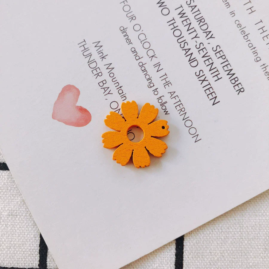 Wholesale Wood Candy Color Flower Earrings Jewelry Accessories - Image 13